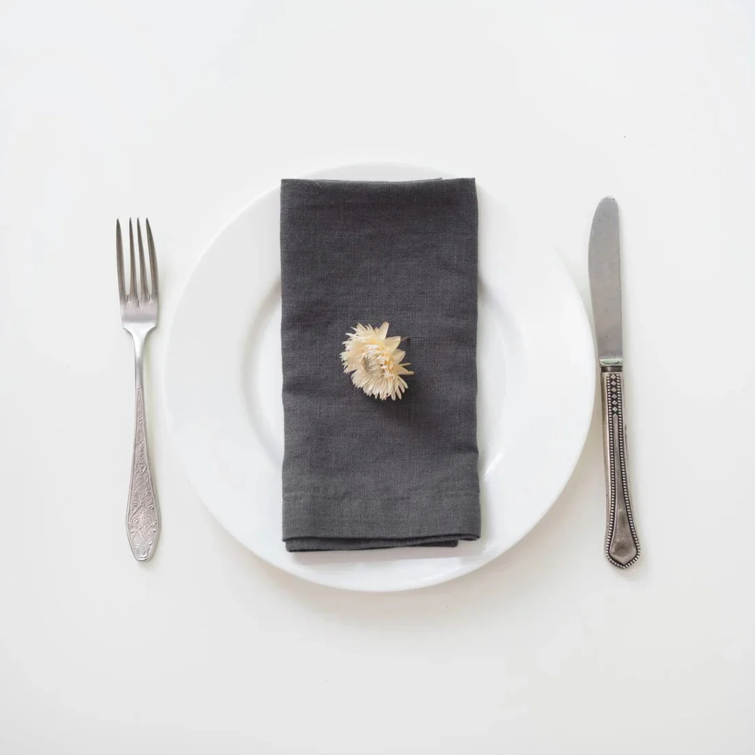 LIMITED EDITION Dark Grey Linen Napkins Set of 2