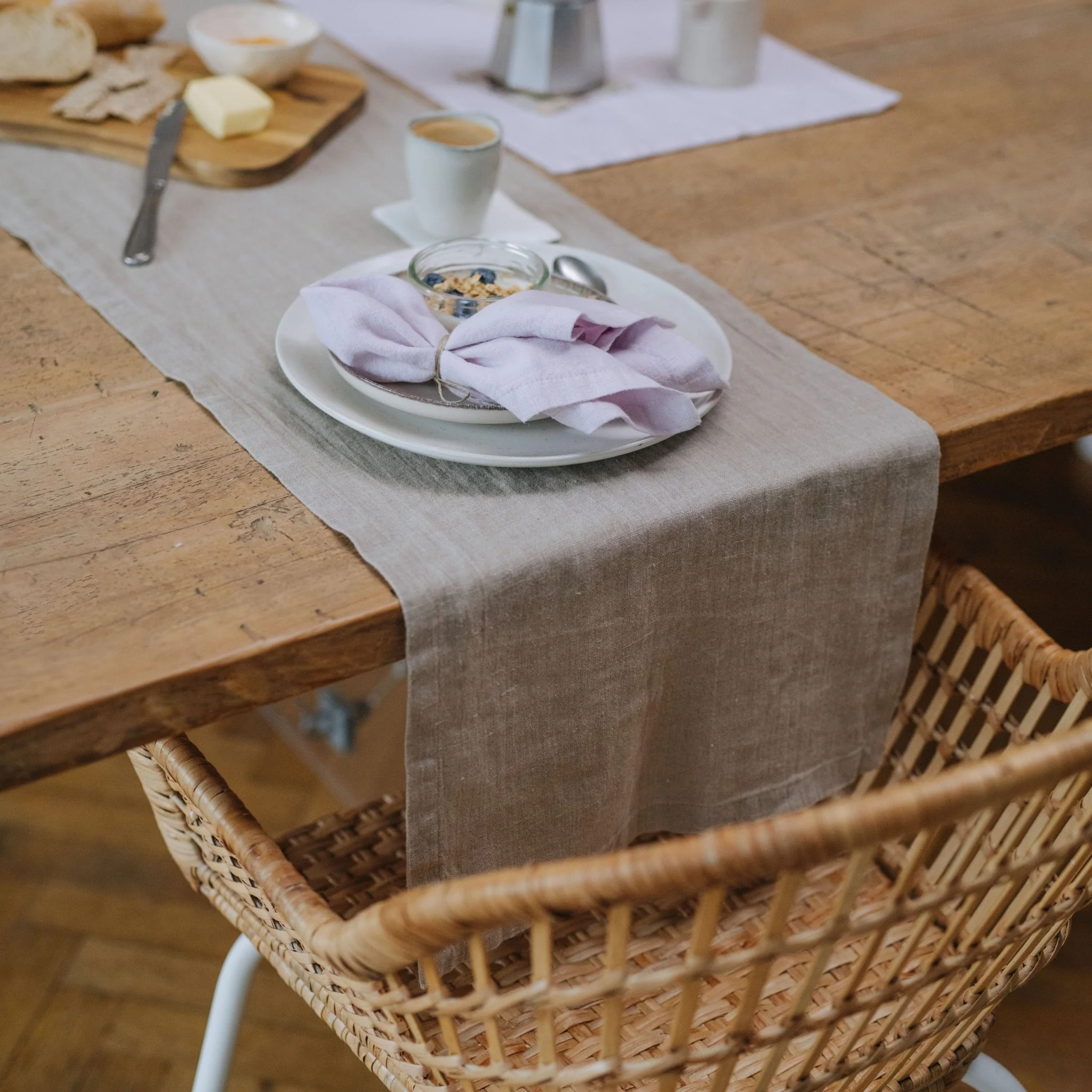 Natural Linen Table Runner - Image 2