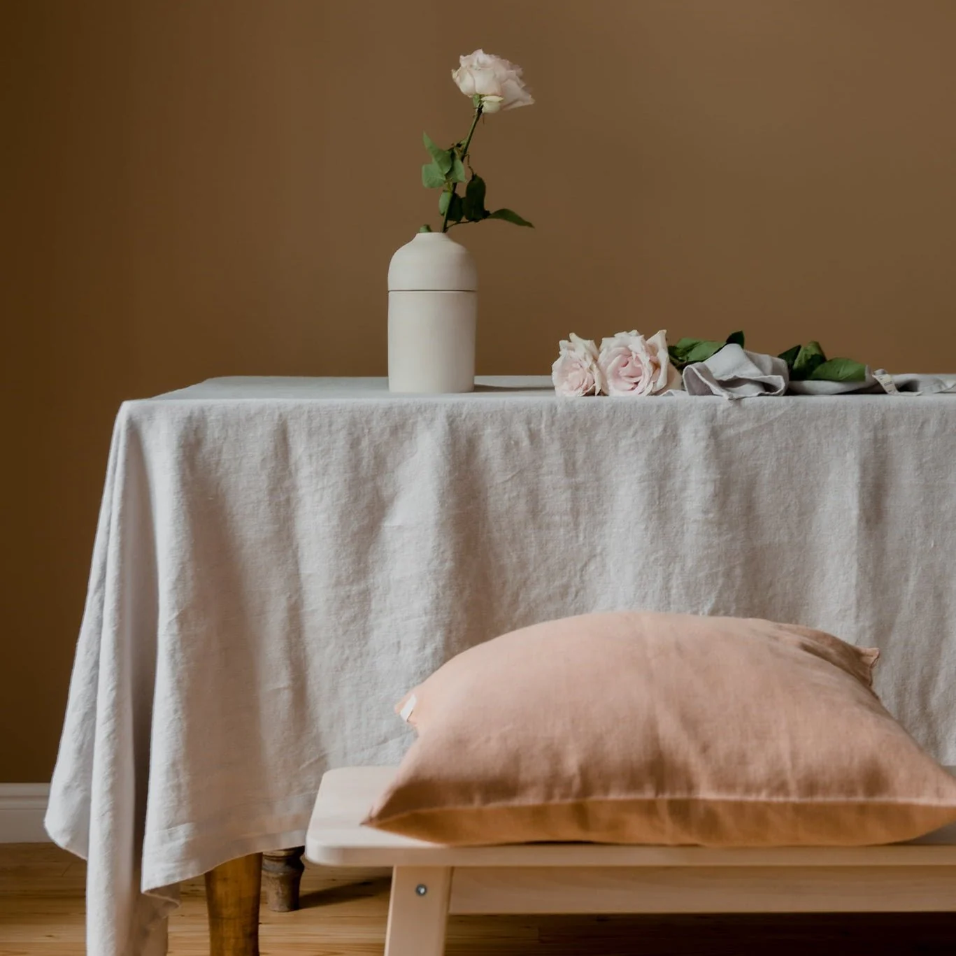 Cafe Creme Linen Cushion Cover - Image 3