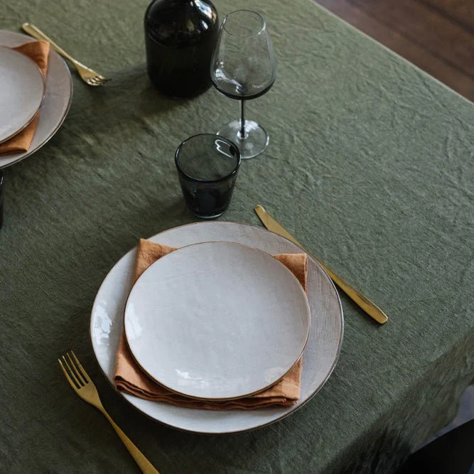 Martini Olive Linen Tablecloth - Image 3