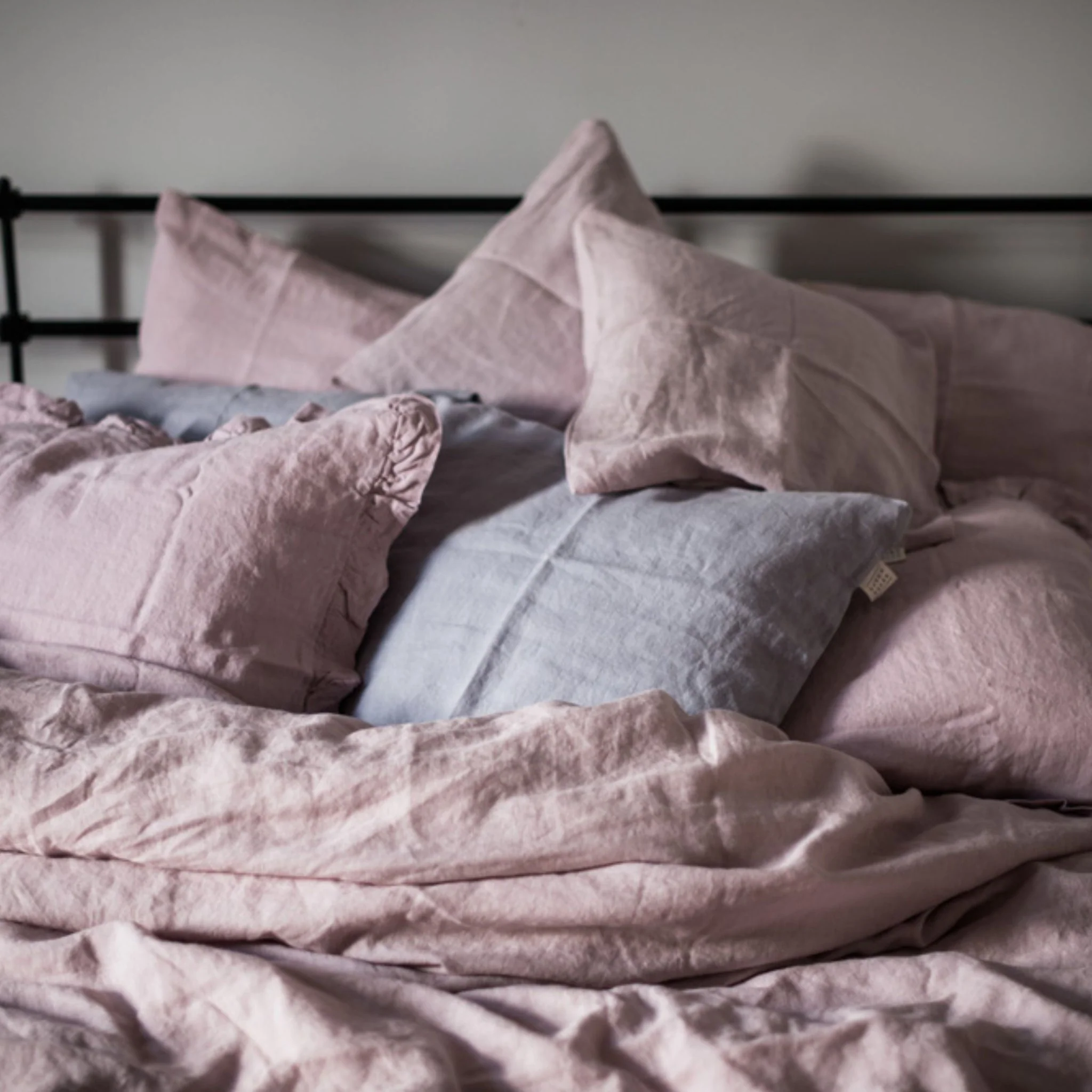 Light Grey Linen Cushion Cover - Image 3