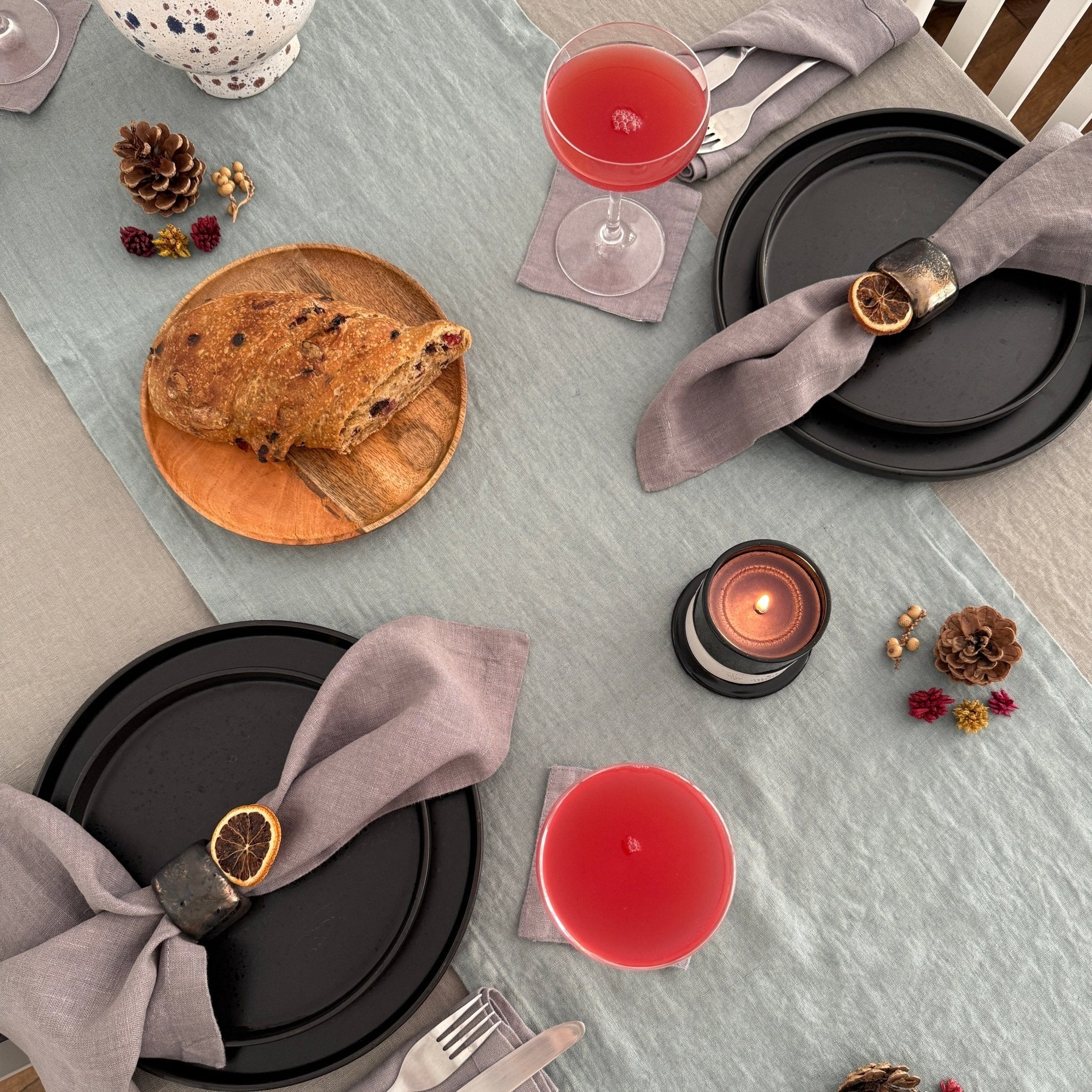 Ash Linen Napkins Set of 2 - Image 3