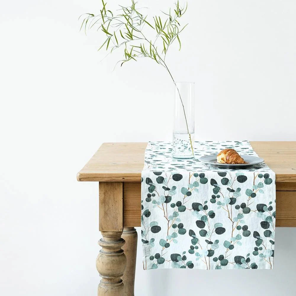 LIMITED EDITION Eucalyptus Linen Table Runner