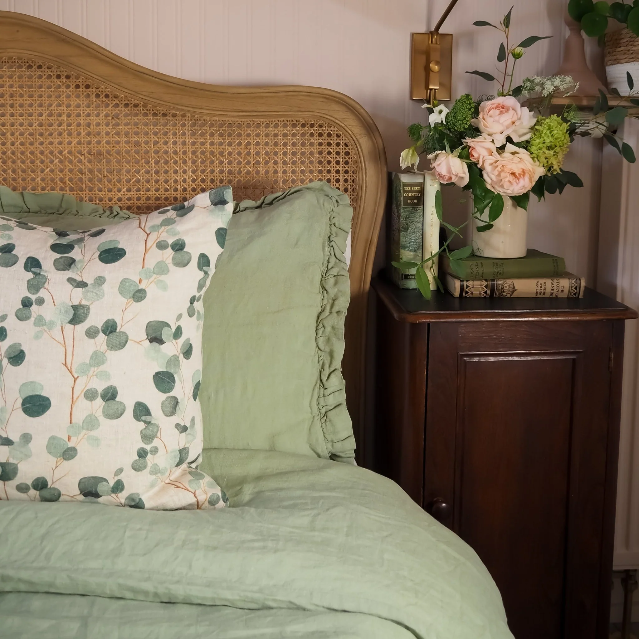 LIMITED EDITION Eucalyptus Linen Cushion Cover - Image 3