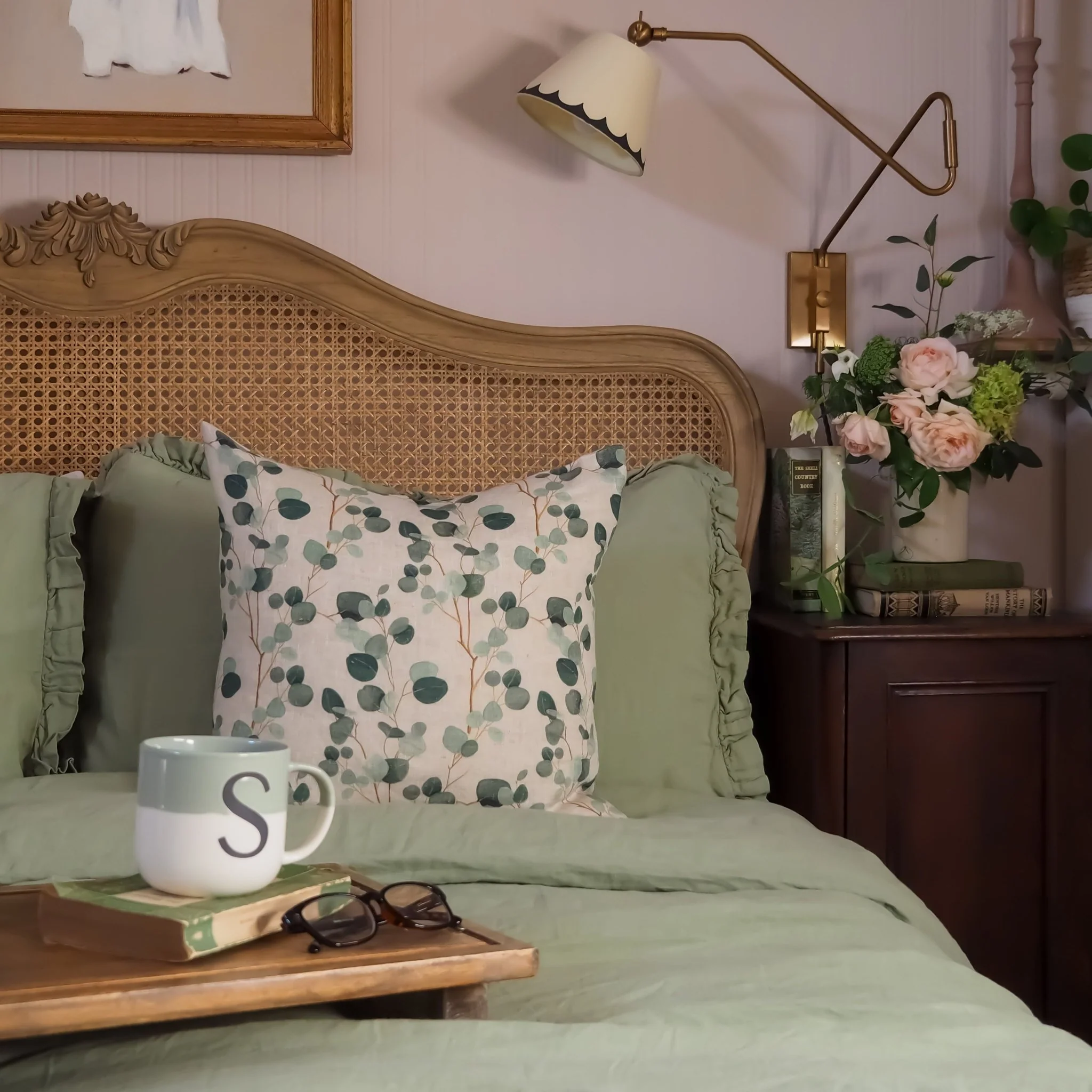 Eucalyptus on Natural Linen Cushion Cover - Image 3