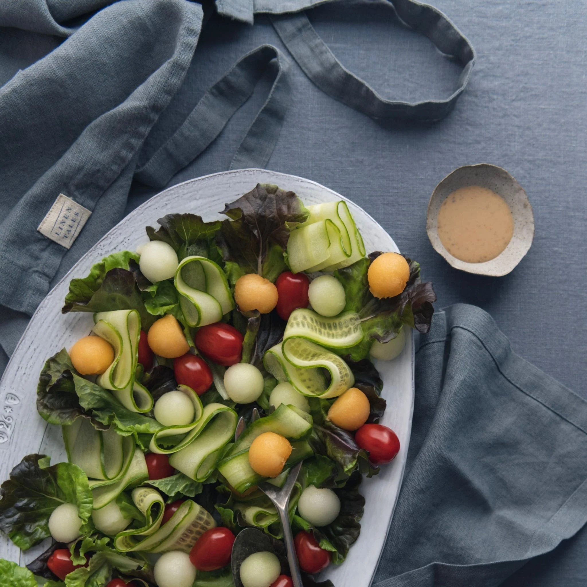 Blue Fog Linen Tablecloth - Image 3