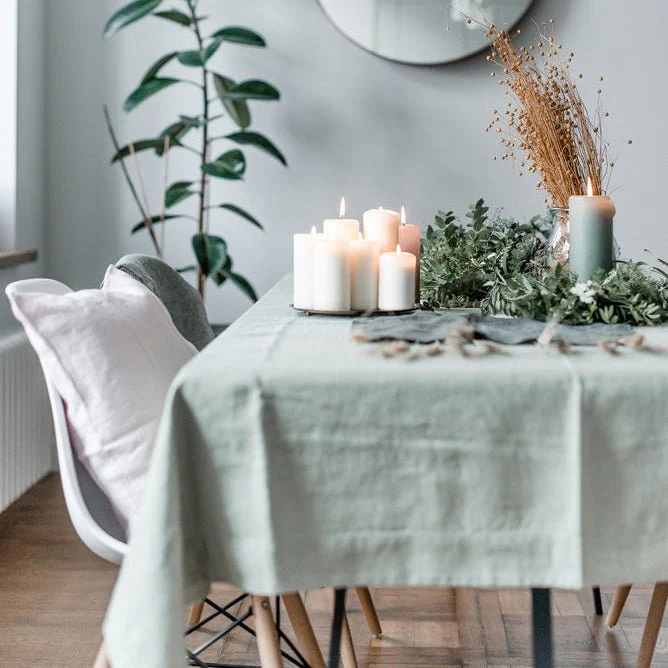 Sage Linen Tablecloth - Image 3