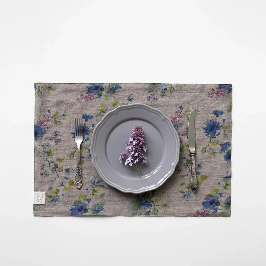 Flowers on Natural Linen Placemat