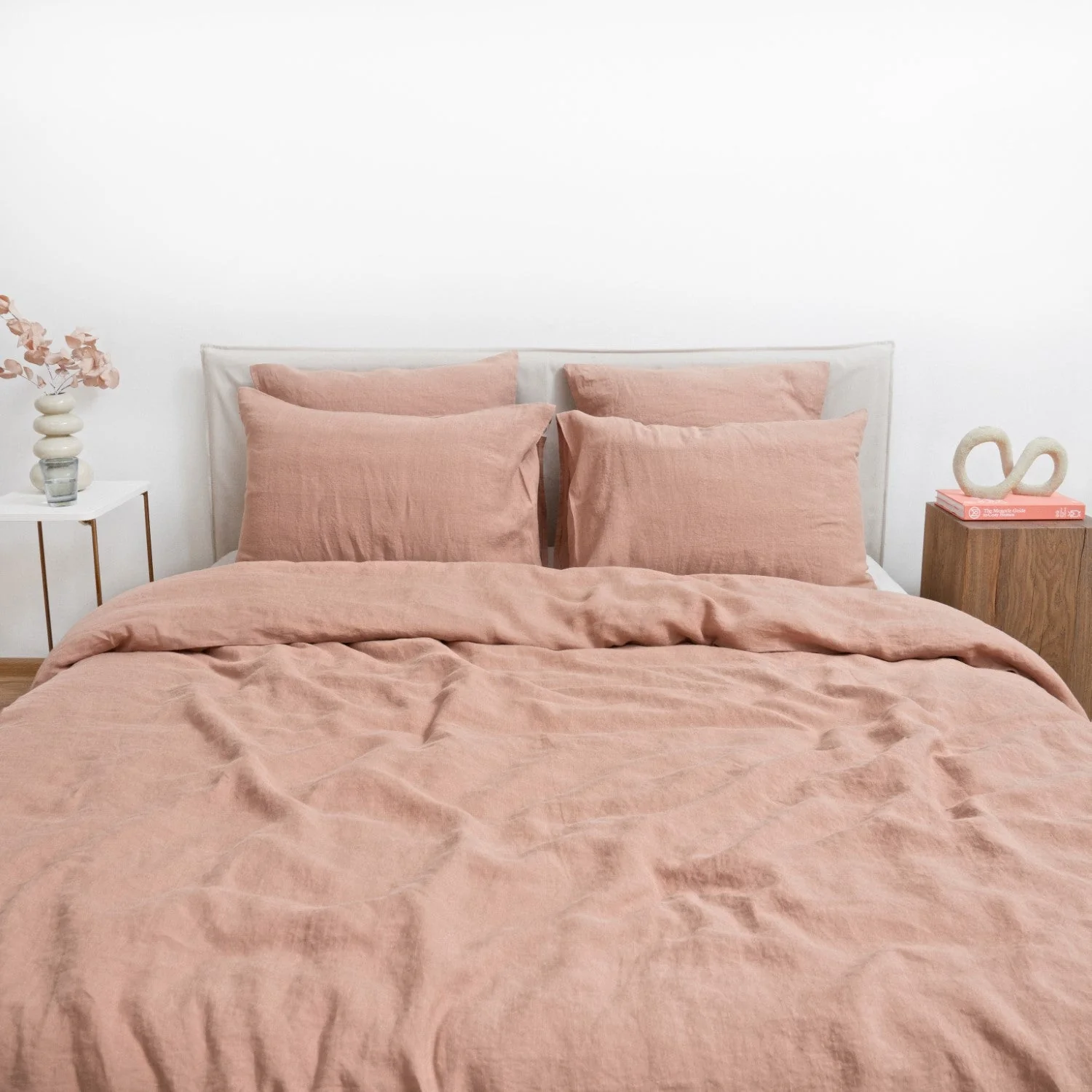 Cafe Creme Linen Duvet Cover Set - Image 4