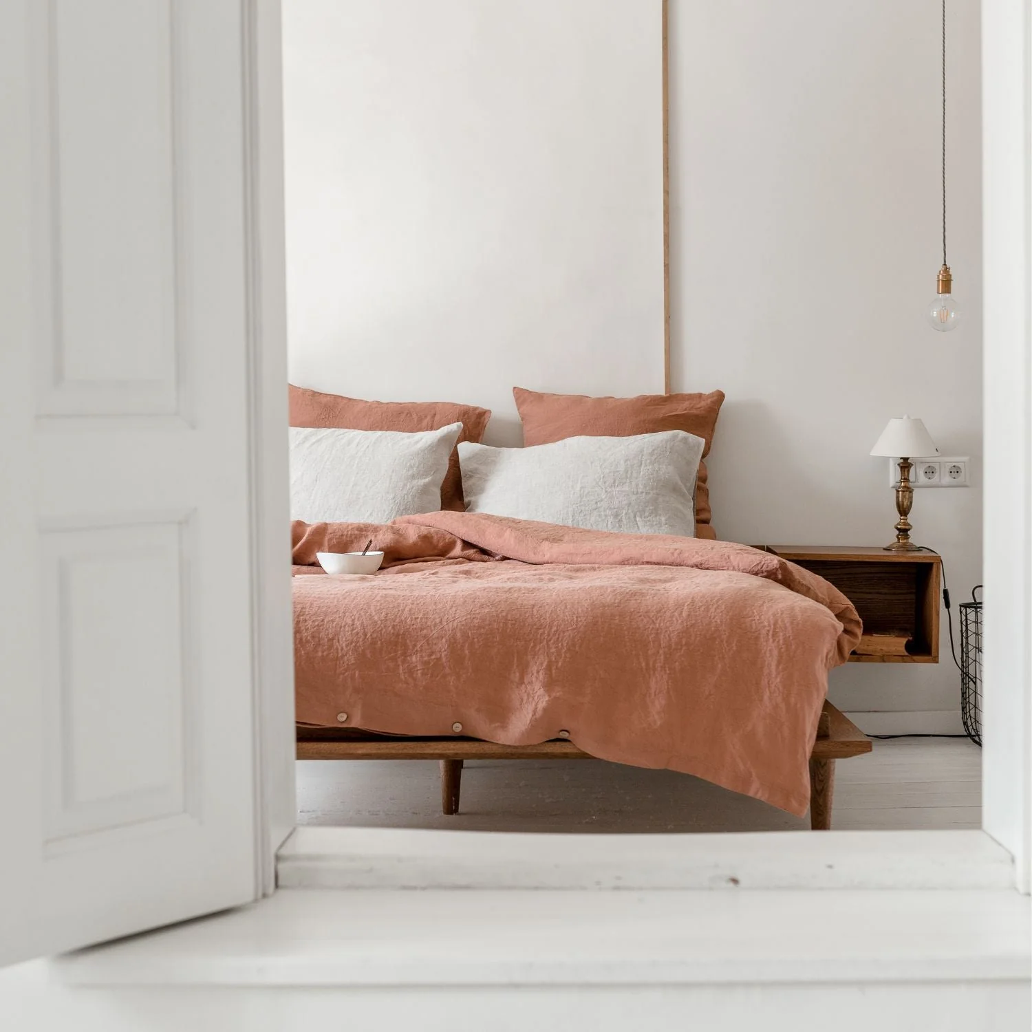 Cafe Creme Linen Duvet Cover Set - Image 6