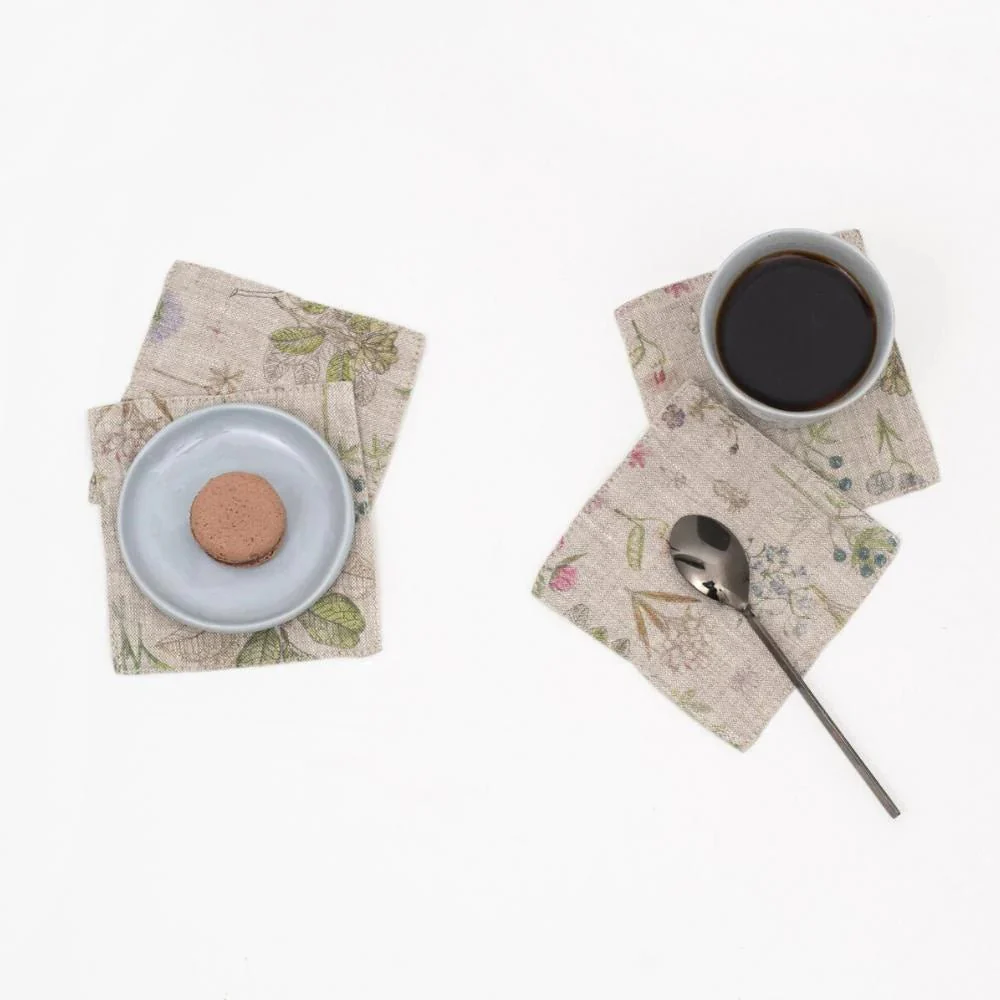 Botany Linen Coasters Set of 4