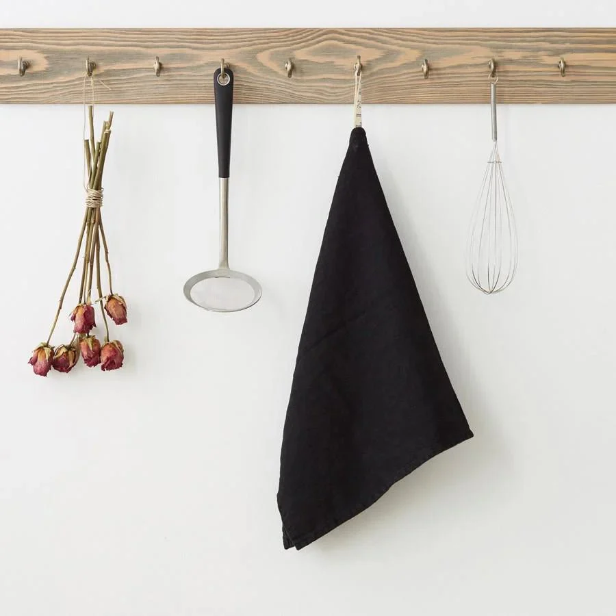 LIMITED EDITION Black Linen Kitchen Towel