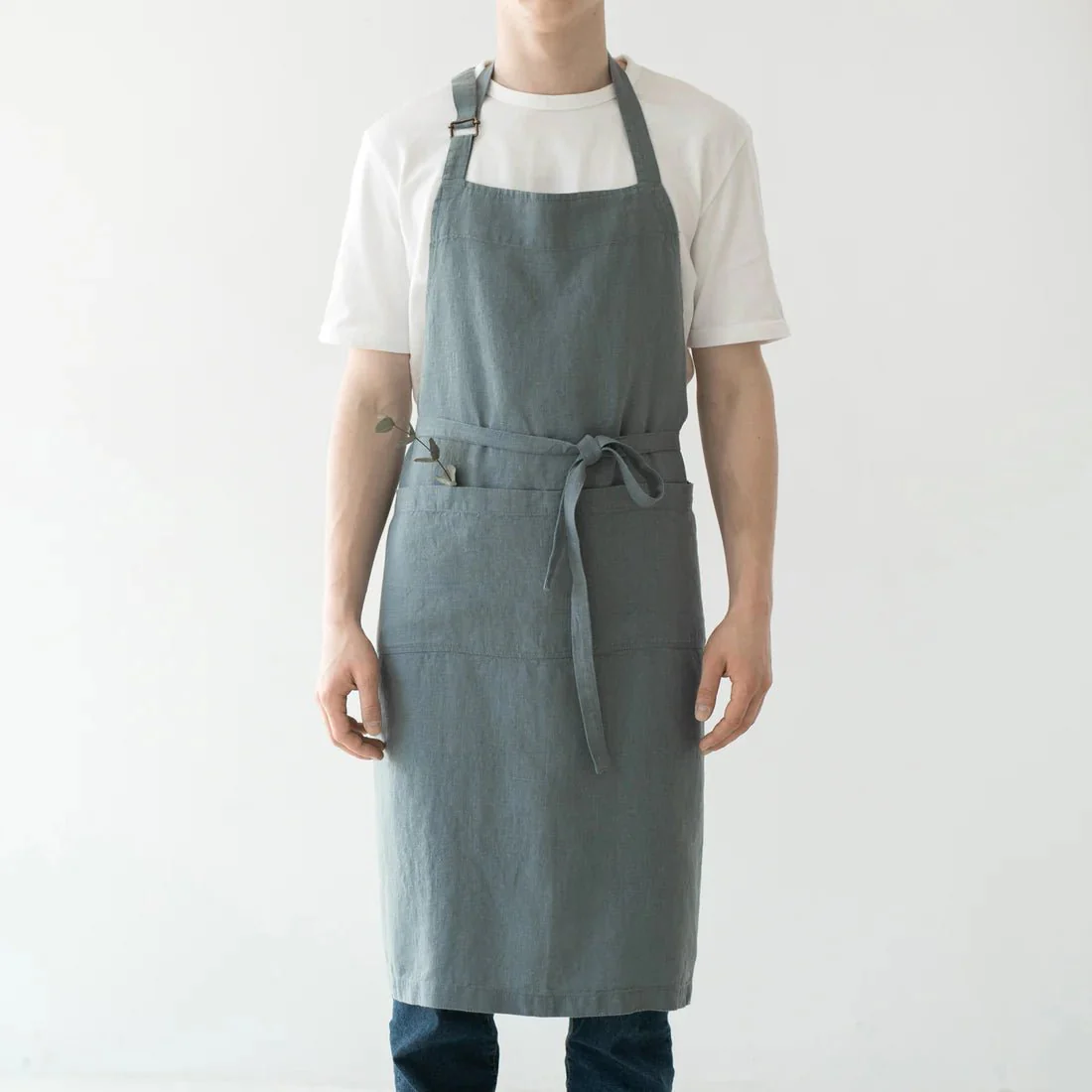 Blue Fog Linen Chef Apron