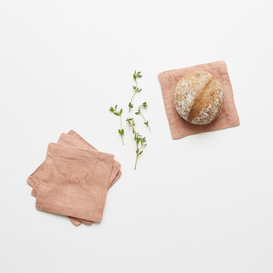 Cafe Creme Linen Coasters Set of 4