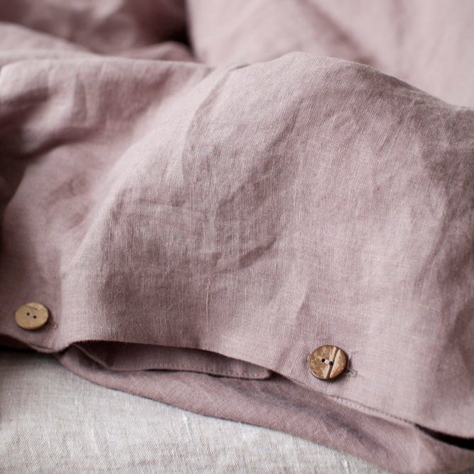 Ashes of Roses Linen Duvet Cover - Image 3