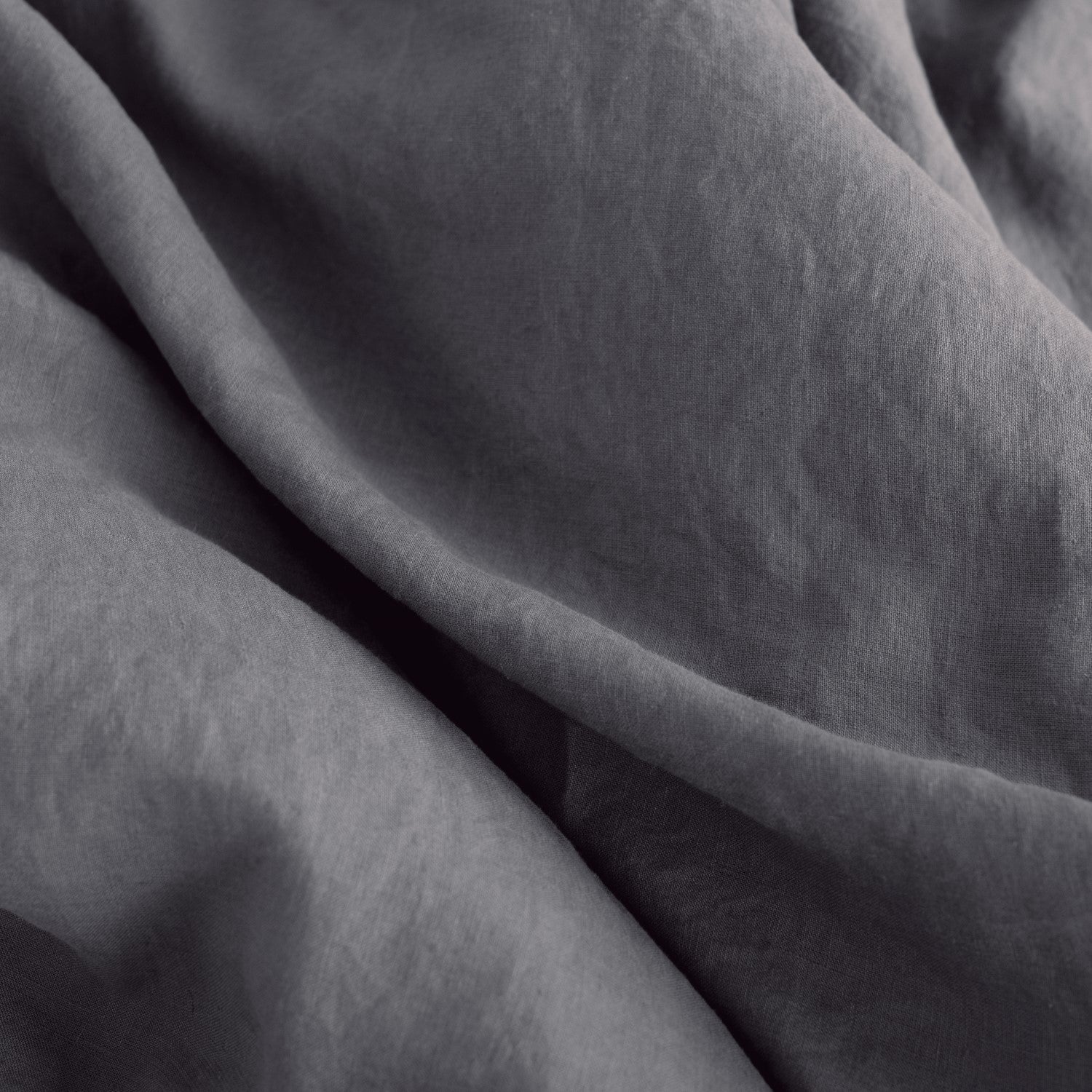 Dark Grey Linen Duvet Cover Set - Image 6