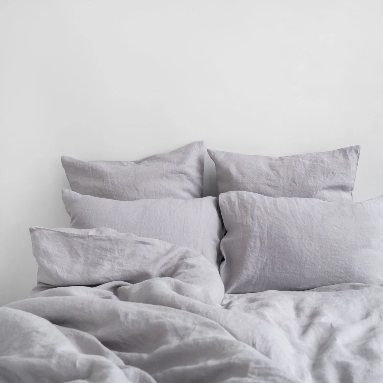 Light Grey Linen Duvet Cover Set - Image 6