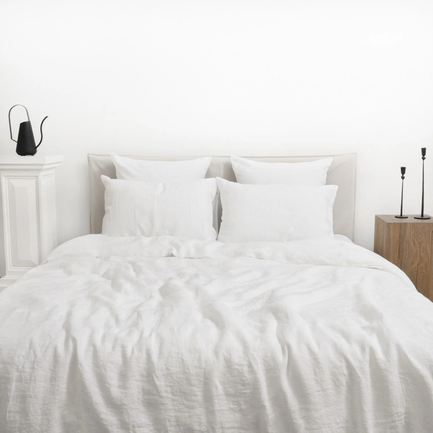 White Linen Duvet Cover Set - Image 2