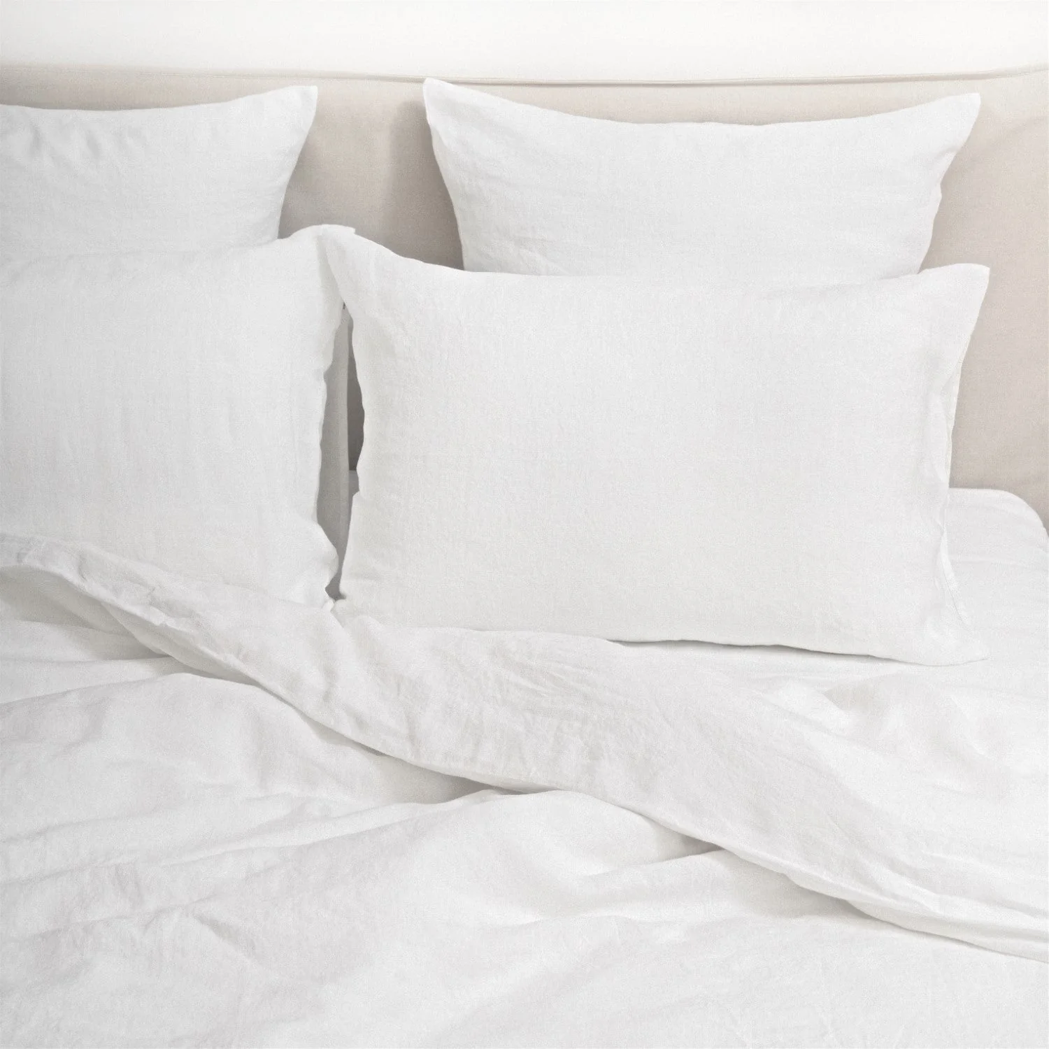 White Linen Duvet Cover Set - Image 4