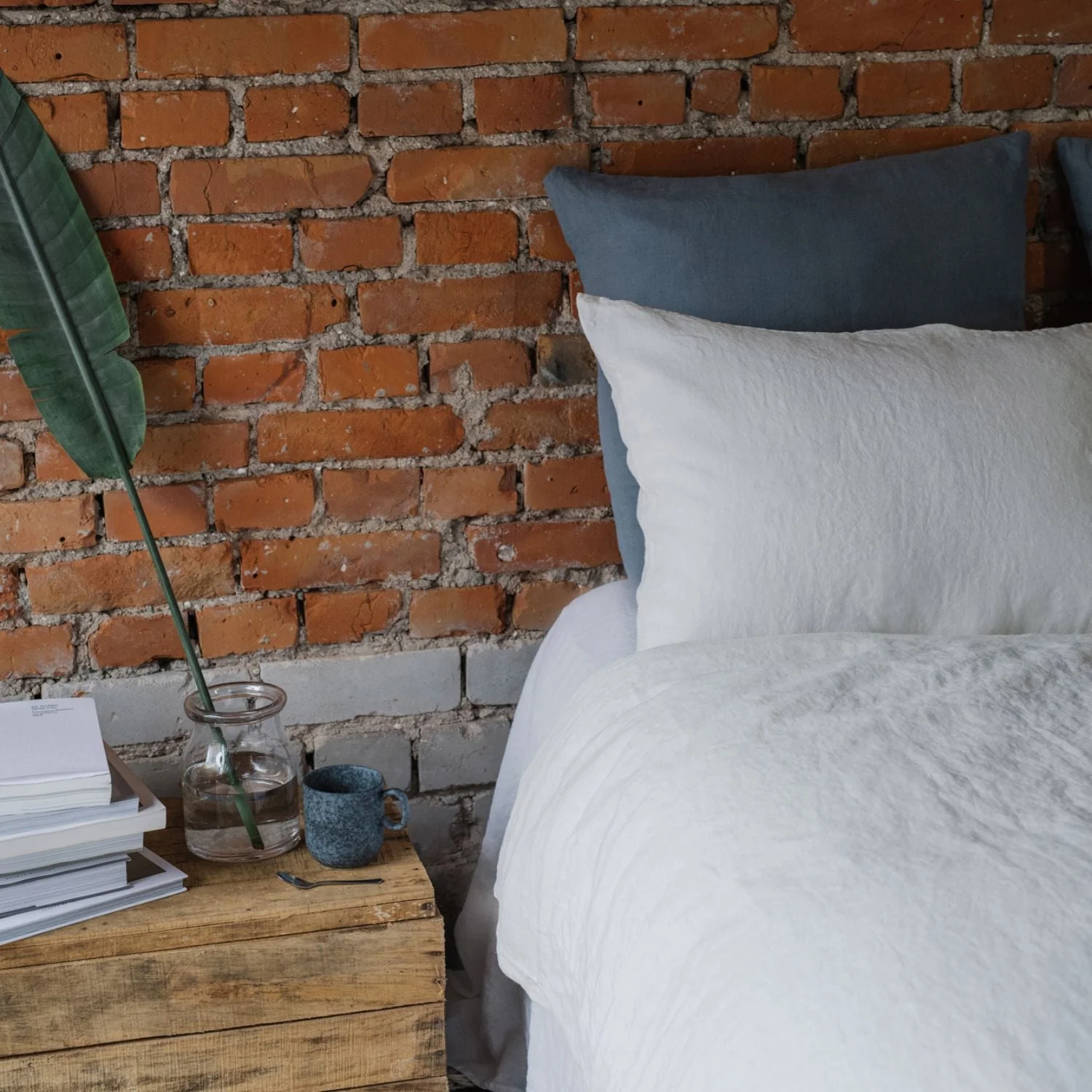 White Linen Duvet Cover Set - Image 5