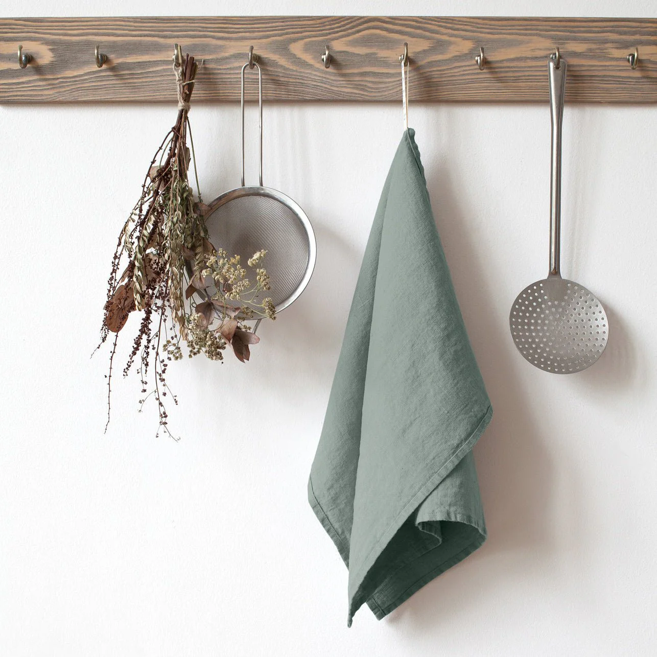 Green Milieu Linen Kitchen Towel