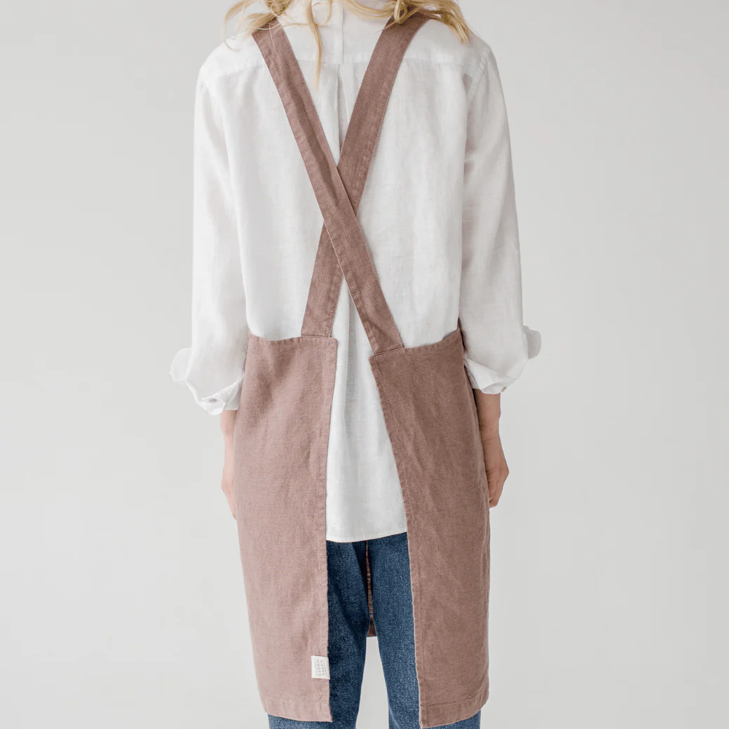 Ashes of Roses Linen Crossback Apron - Image 2