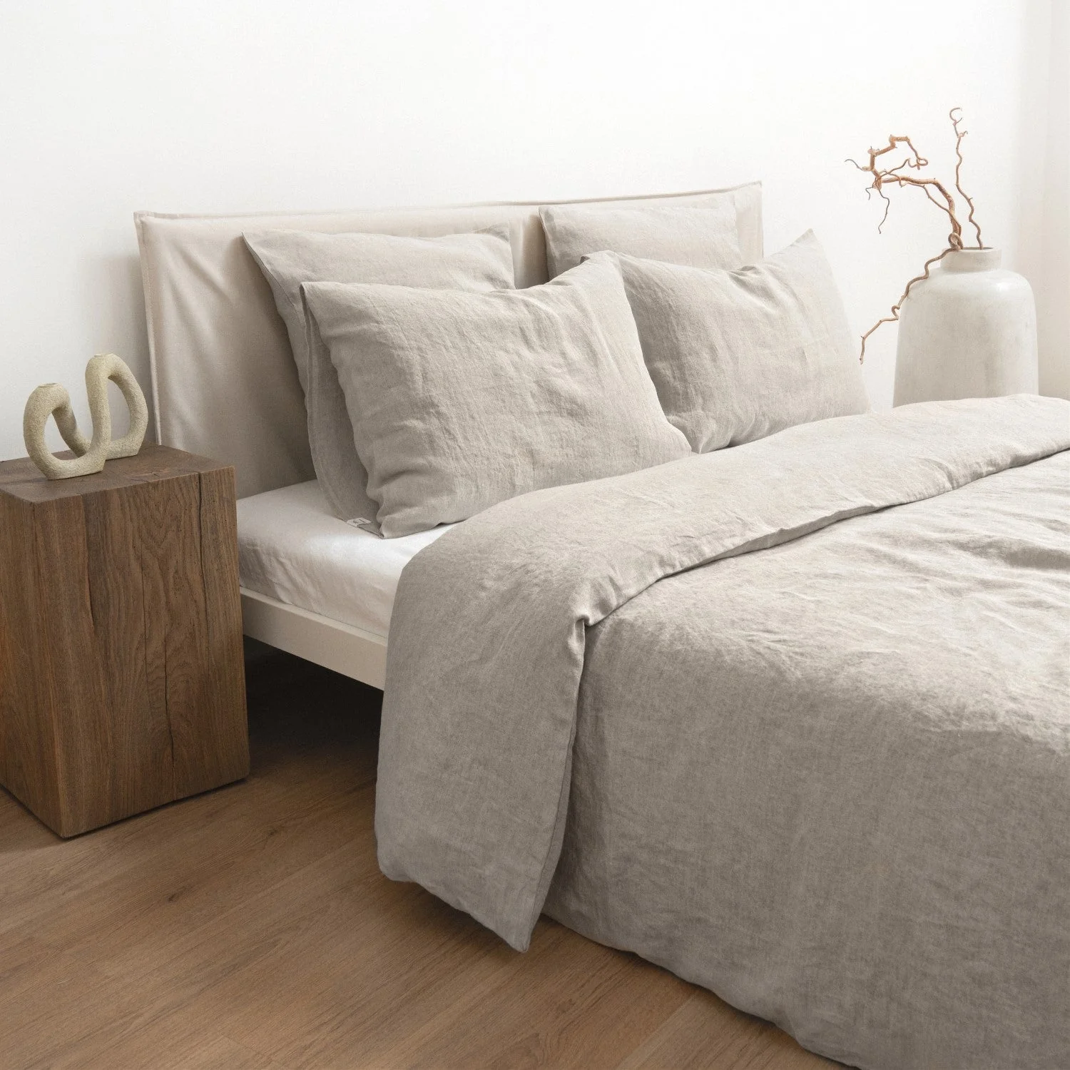 Natural Linen Duvet Cover Set - Image 3