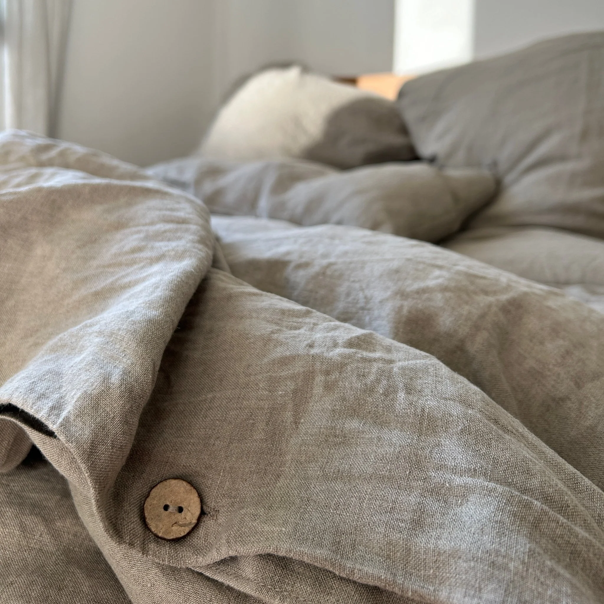 Natural Linen Duvet Cover - Image 3
