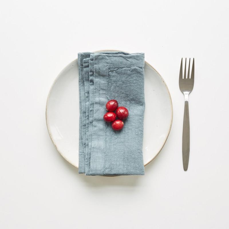 Blue Fog Linen Napkins Set of 2