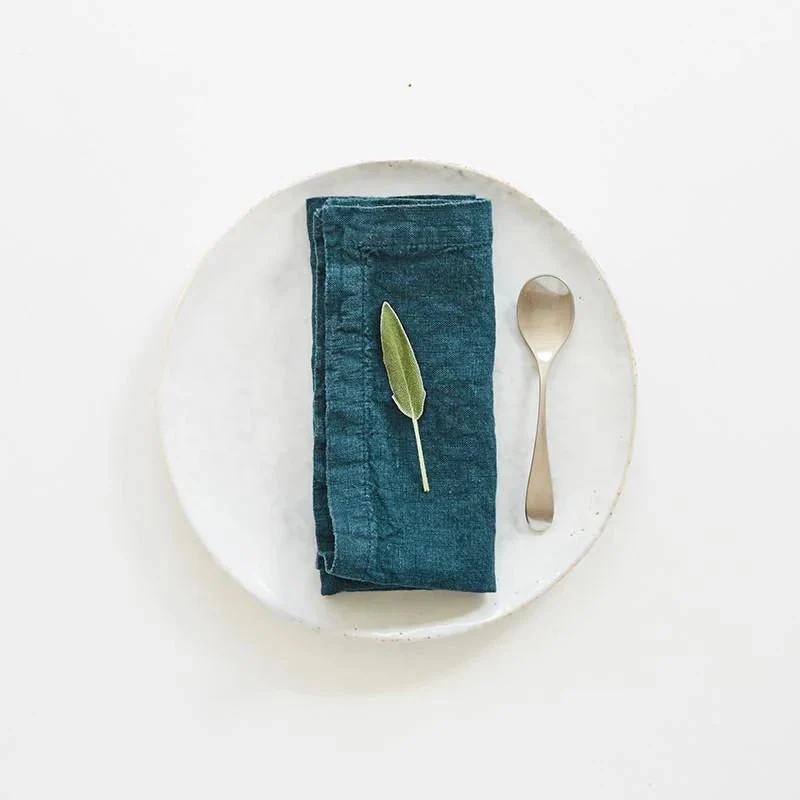 Deep Water Linen Napkins Set of 2