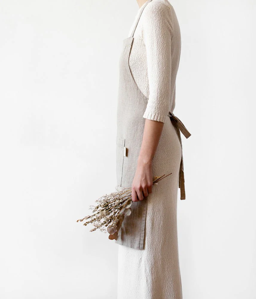 Natural Linen Daily Apron - Image 2