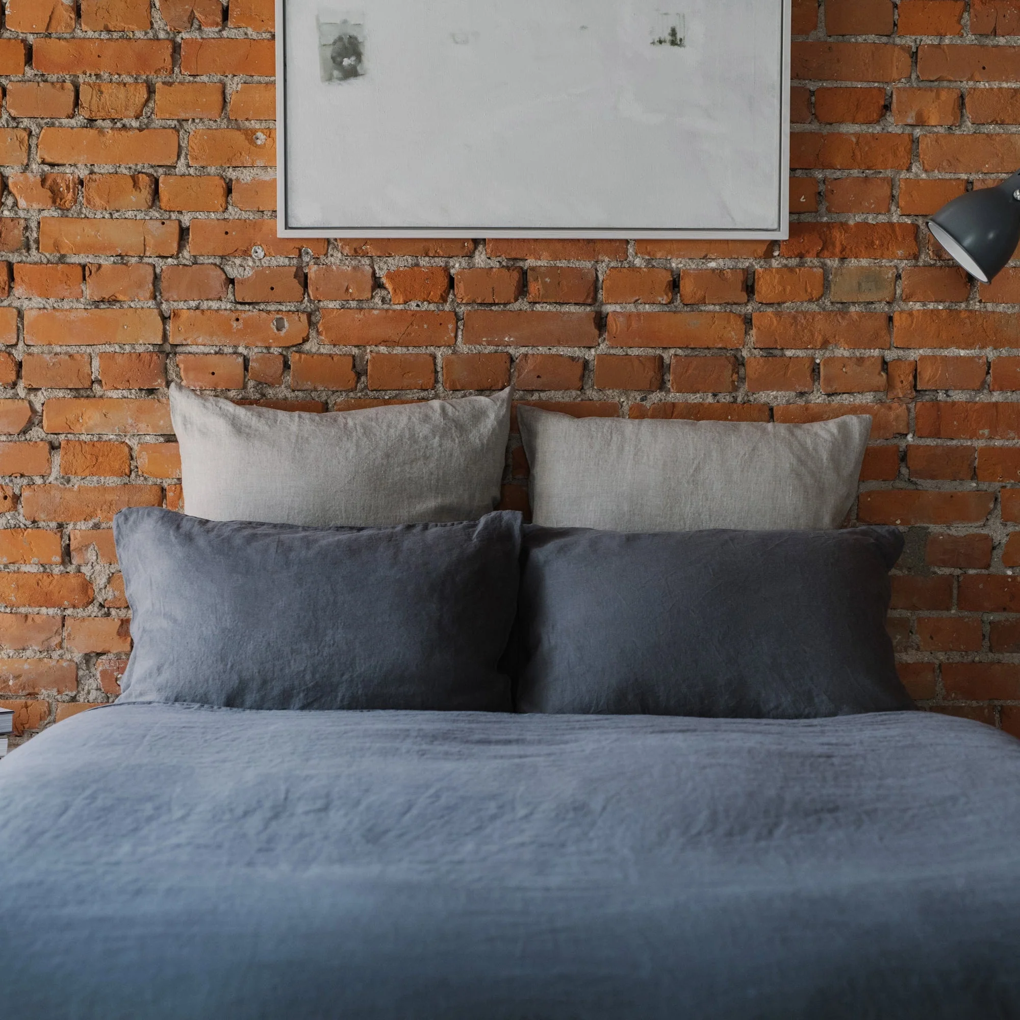 Dark Grey Linen Pillowcase - Image 4
