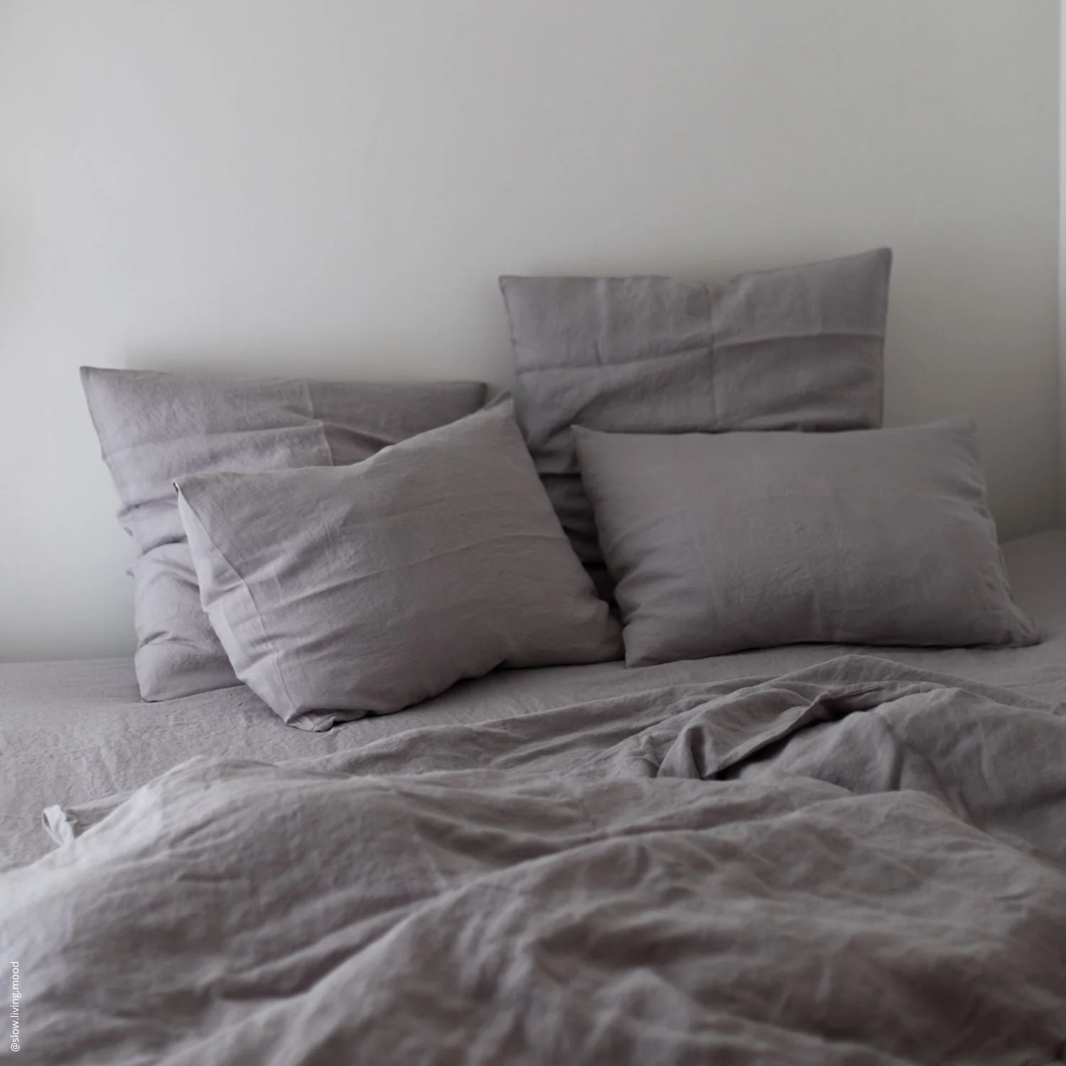 Light Grey Linen Pillowcase - Image 4