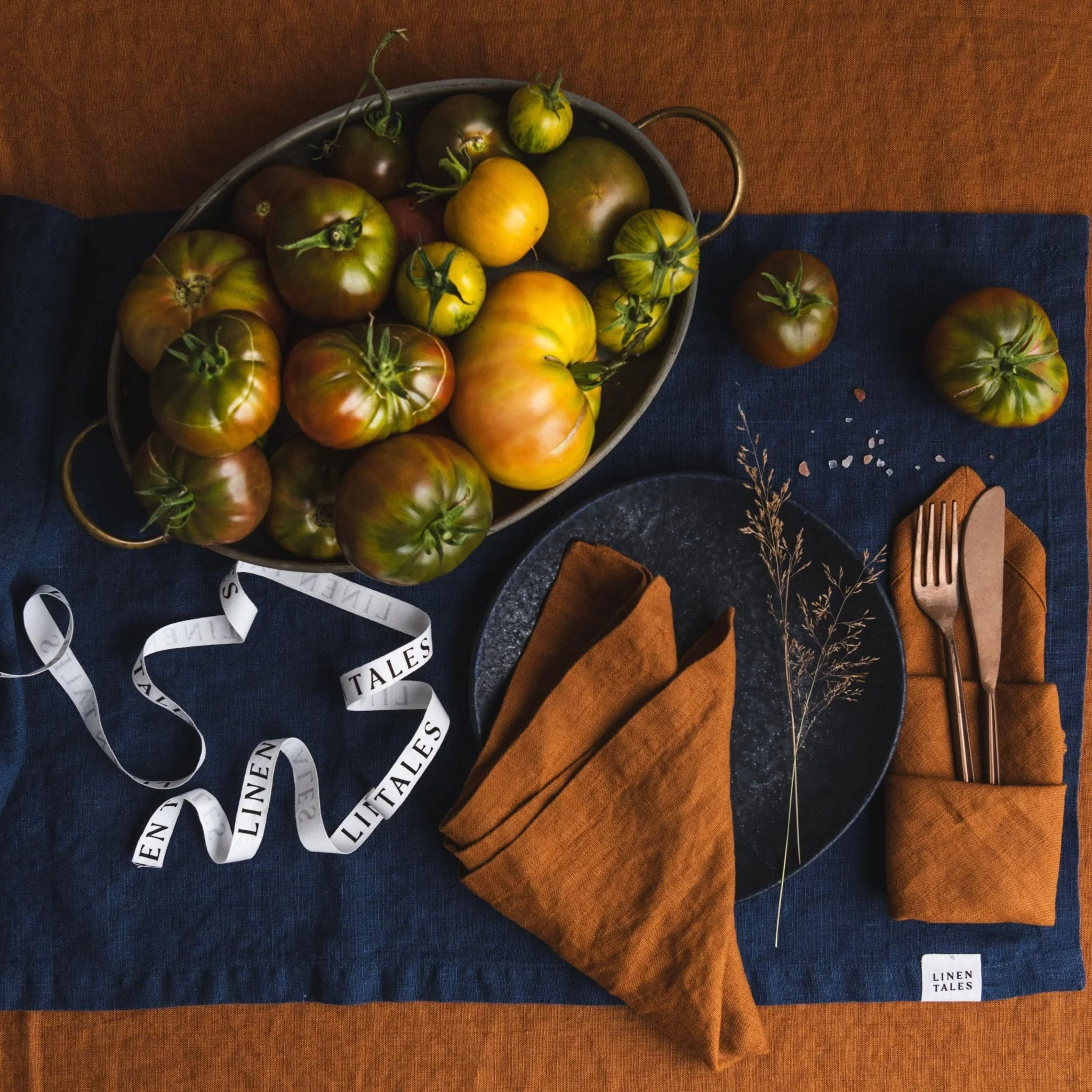 Navy Linen Table Runner - Image 5