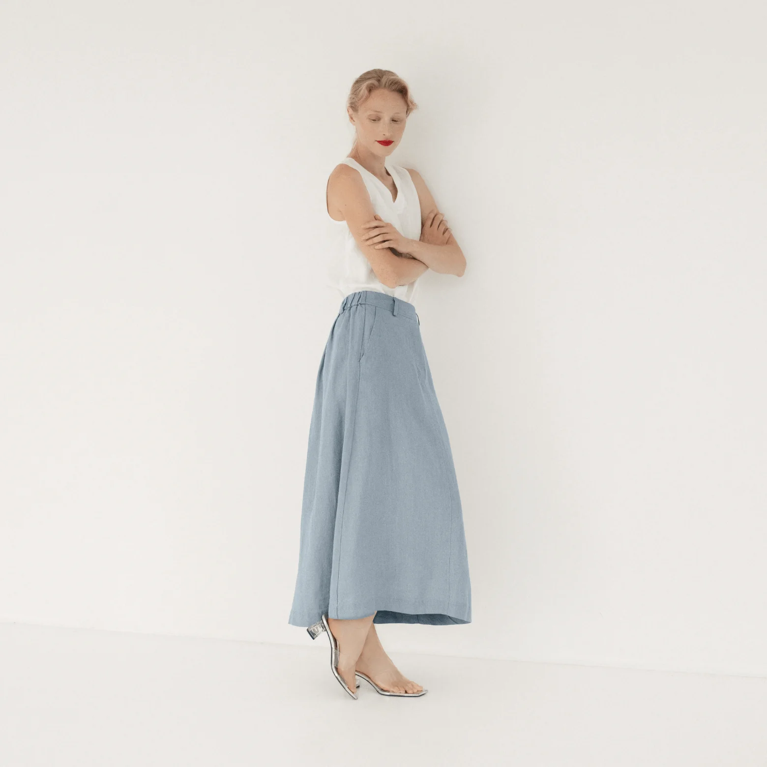 Allure Linen Gardenia Skirt - Image 4