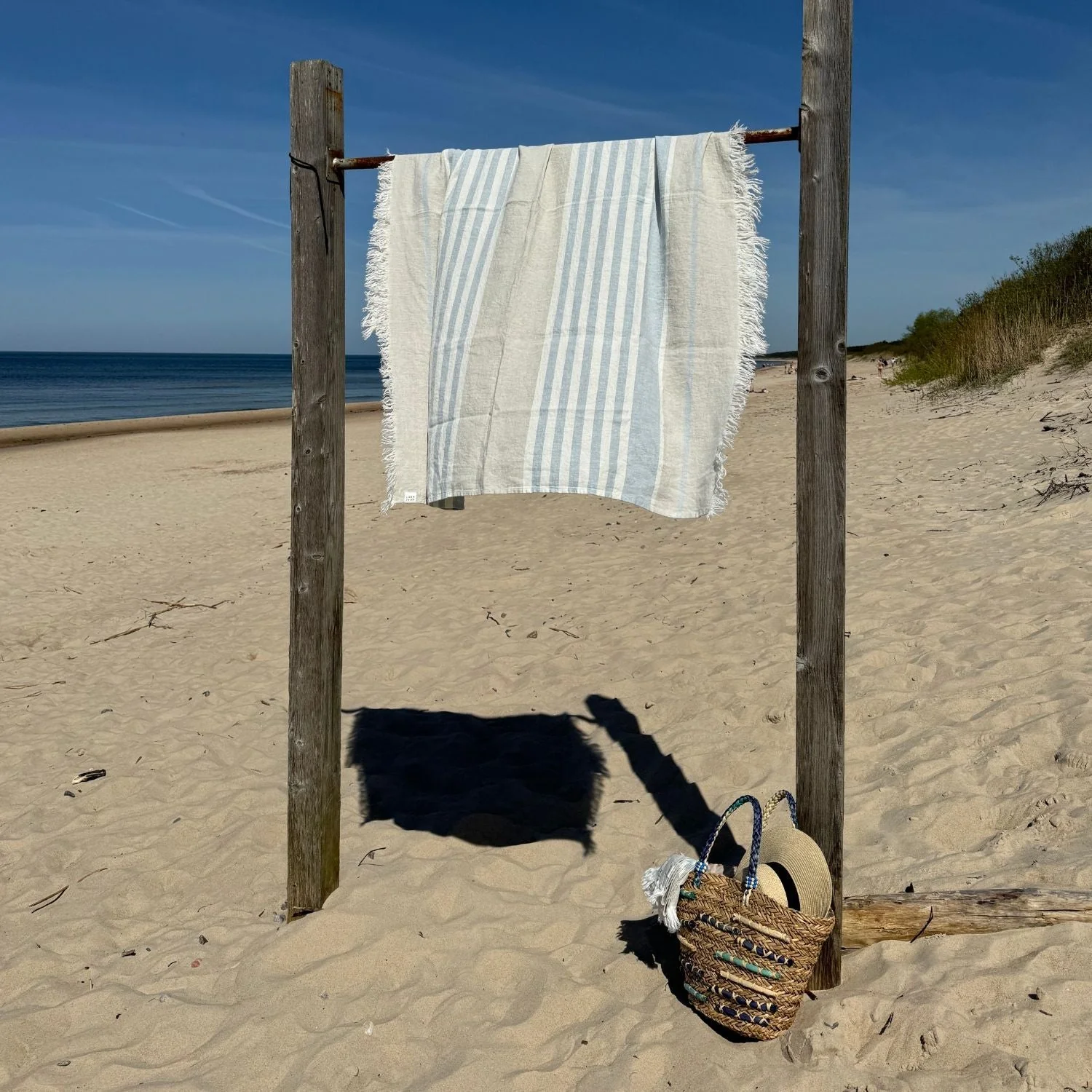 Allure Stripe Linen Beach Towel - Image 4