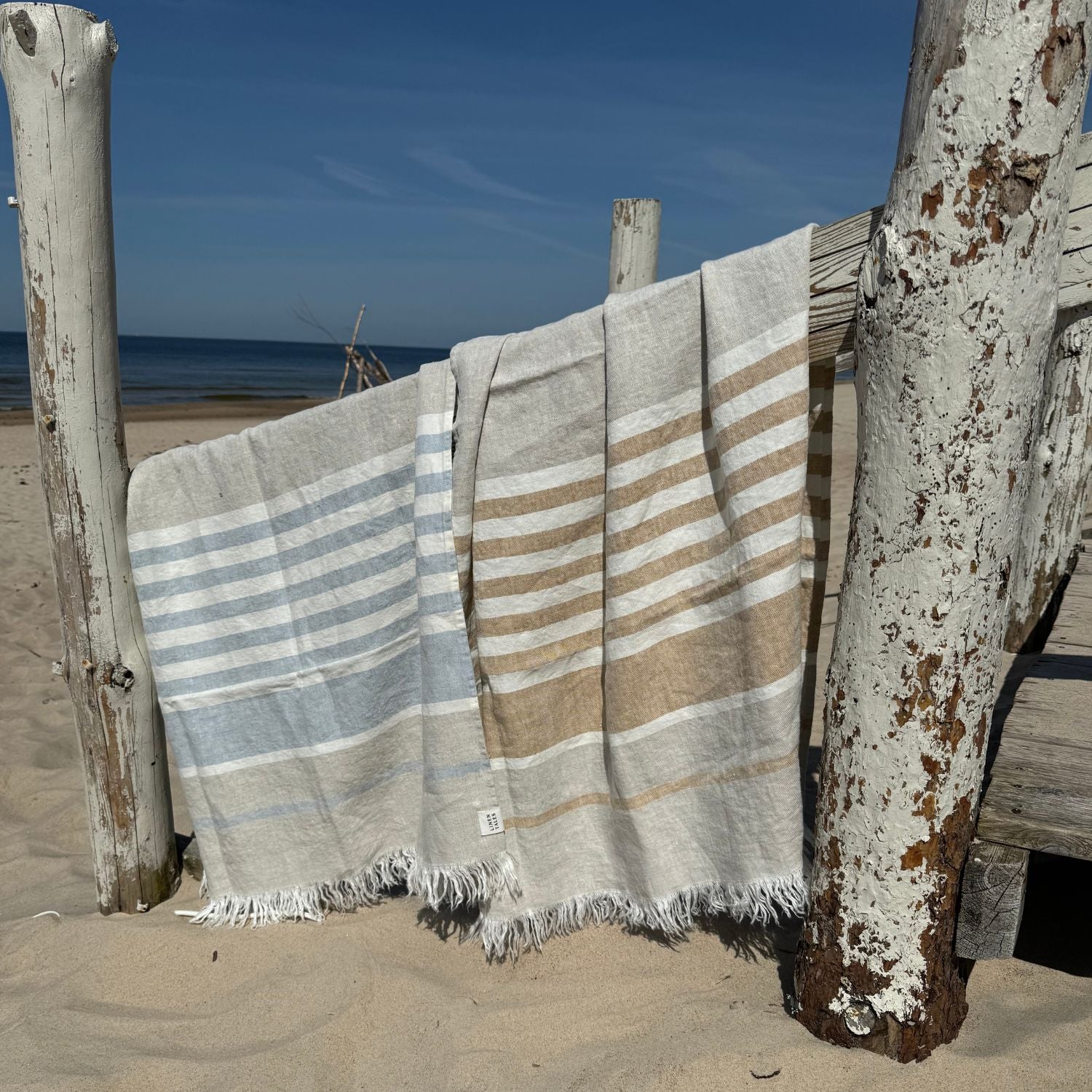 Allure Stripe Linen Beach Towel - Image 5