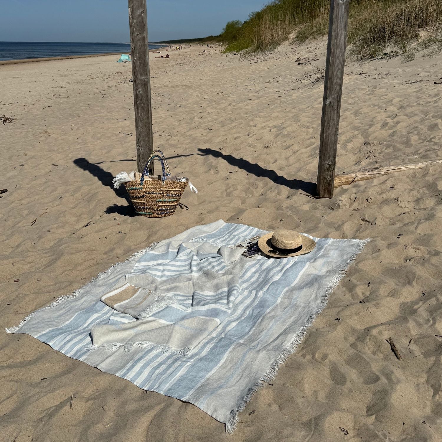 Allure Stripe Linen Blanket - Image 3