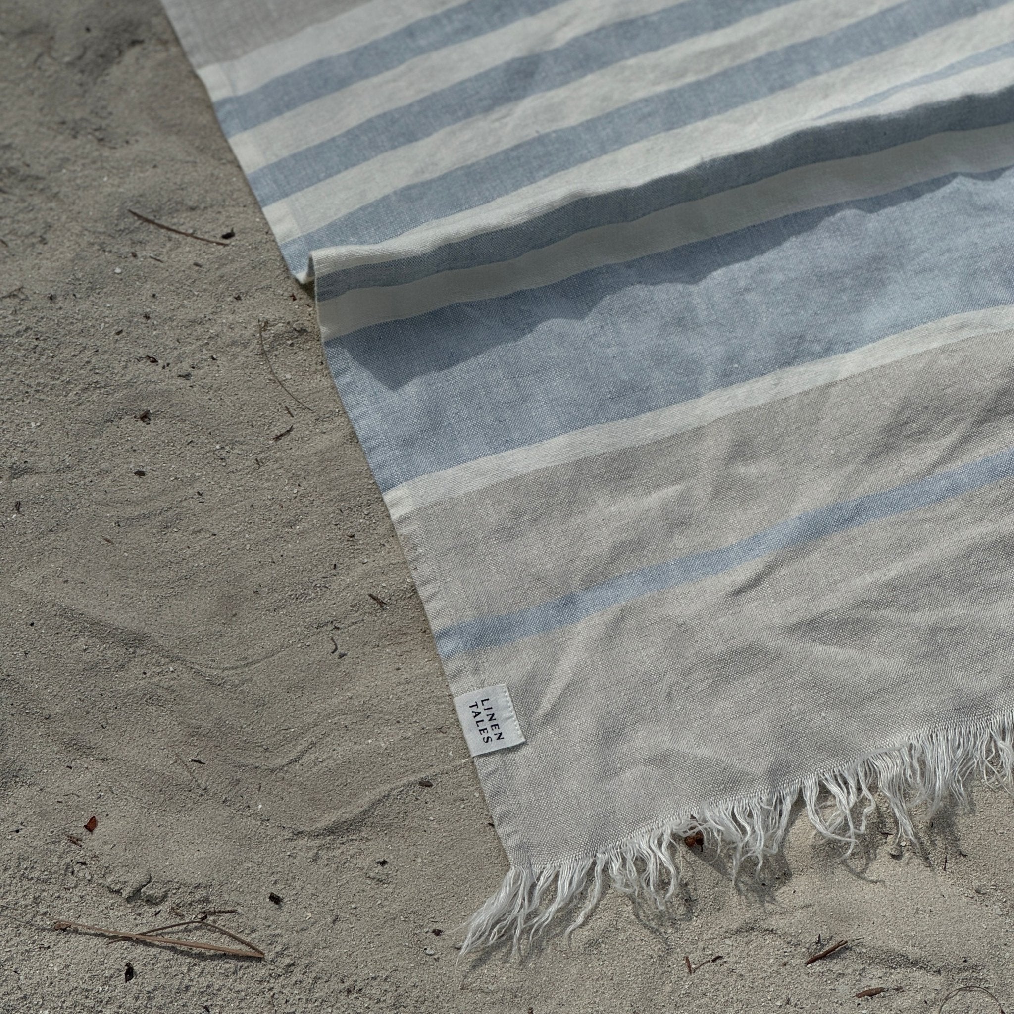 Allure Stripe Linen Blanket - Image 5