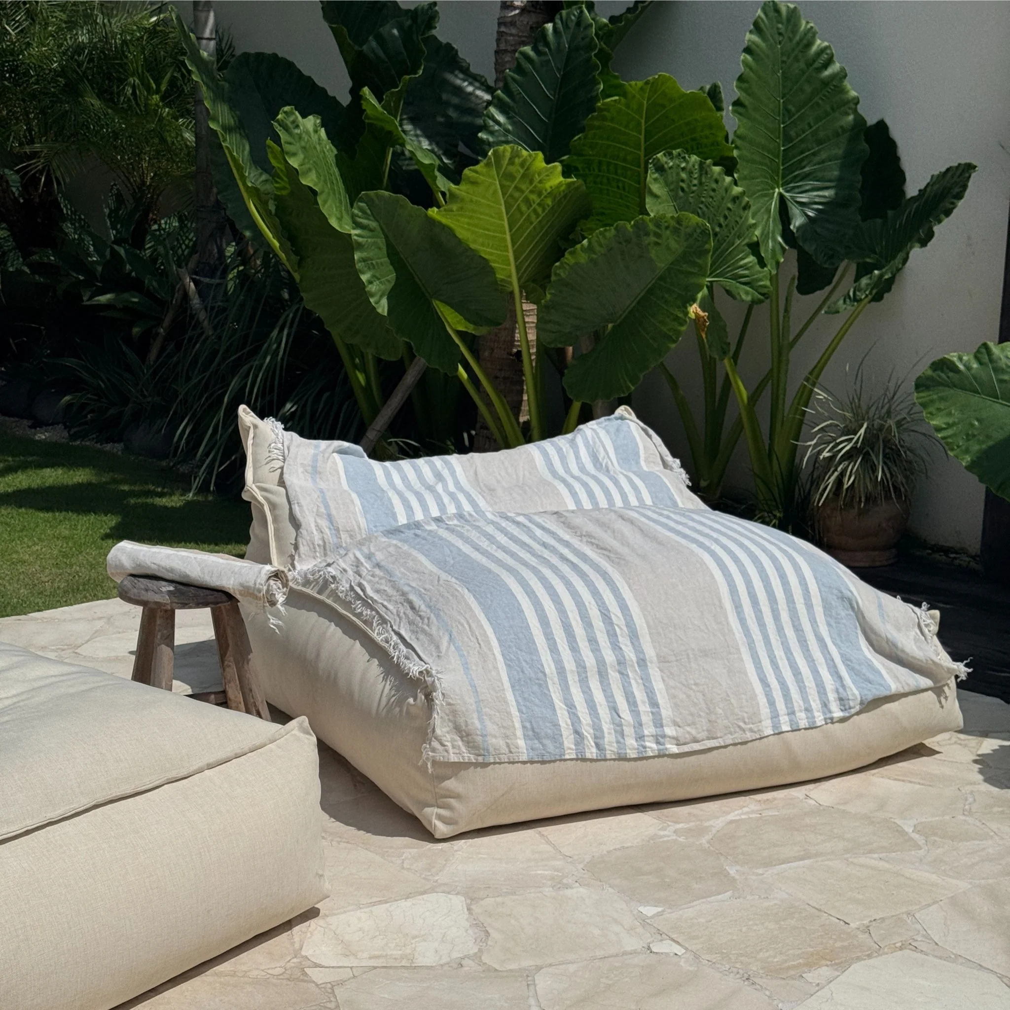Allure Stripe Linen Blanket - Image 8