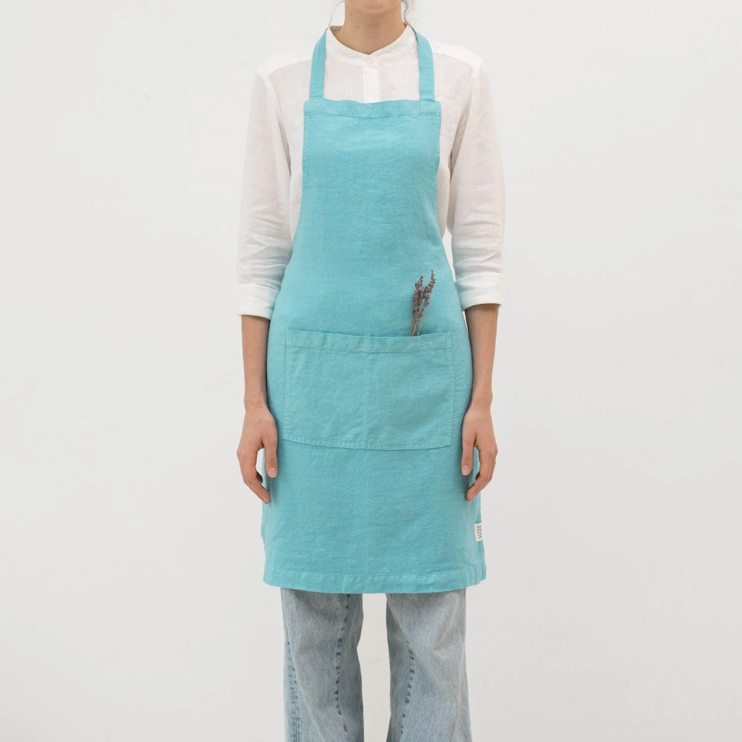 LIMITED EDITION Coastal Blue Linen Daily Apron