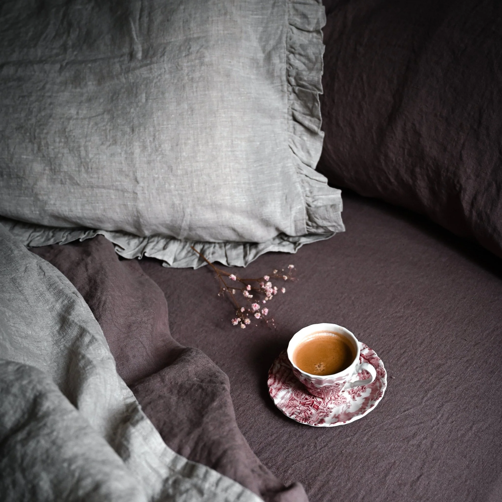 Ashes of Roses Linen Fitted Sheet - Image 4