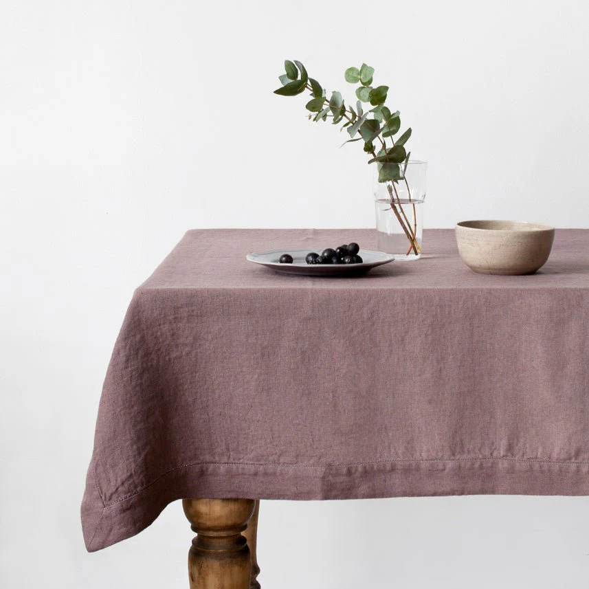 Ashes of Roses Linen Tablecloth - Image 4