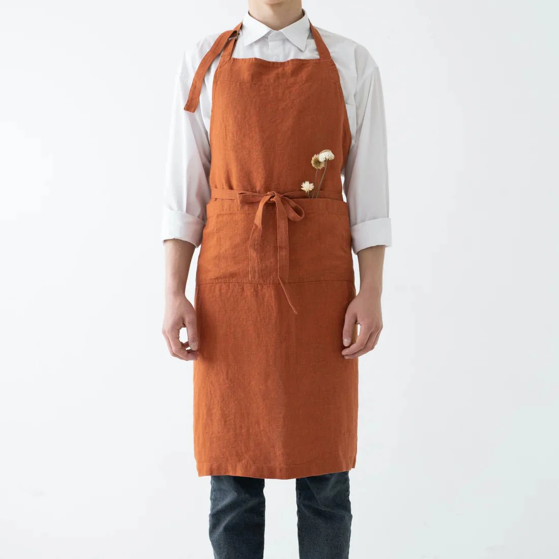 Baked Clay Linen Chef Apron