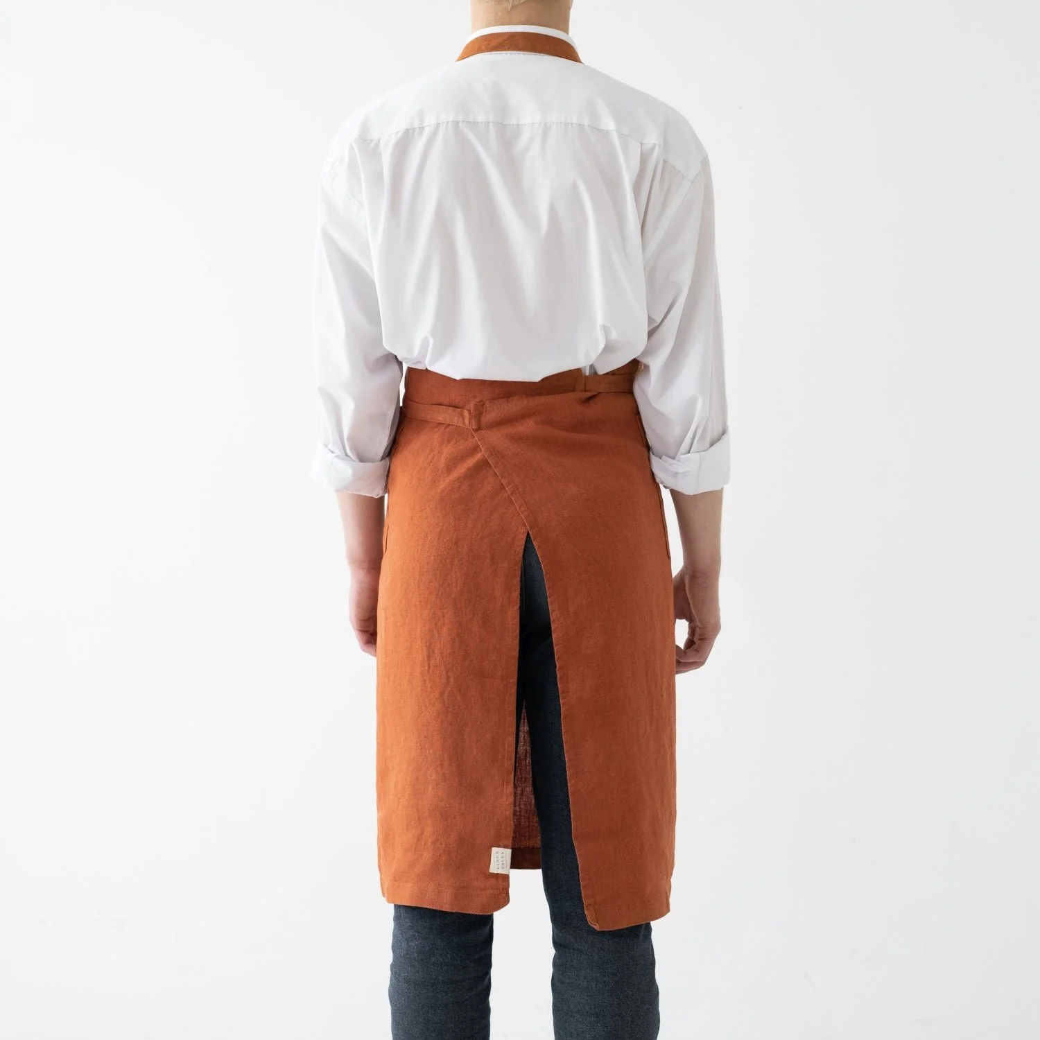 Baked Clay Linen Chef Apron - Image 3