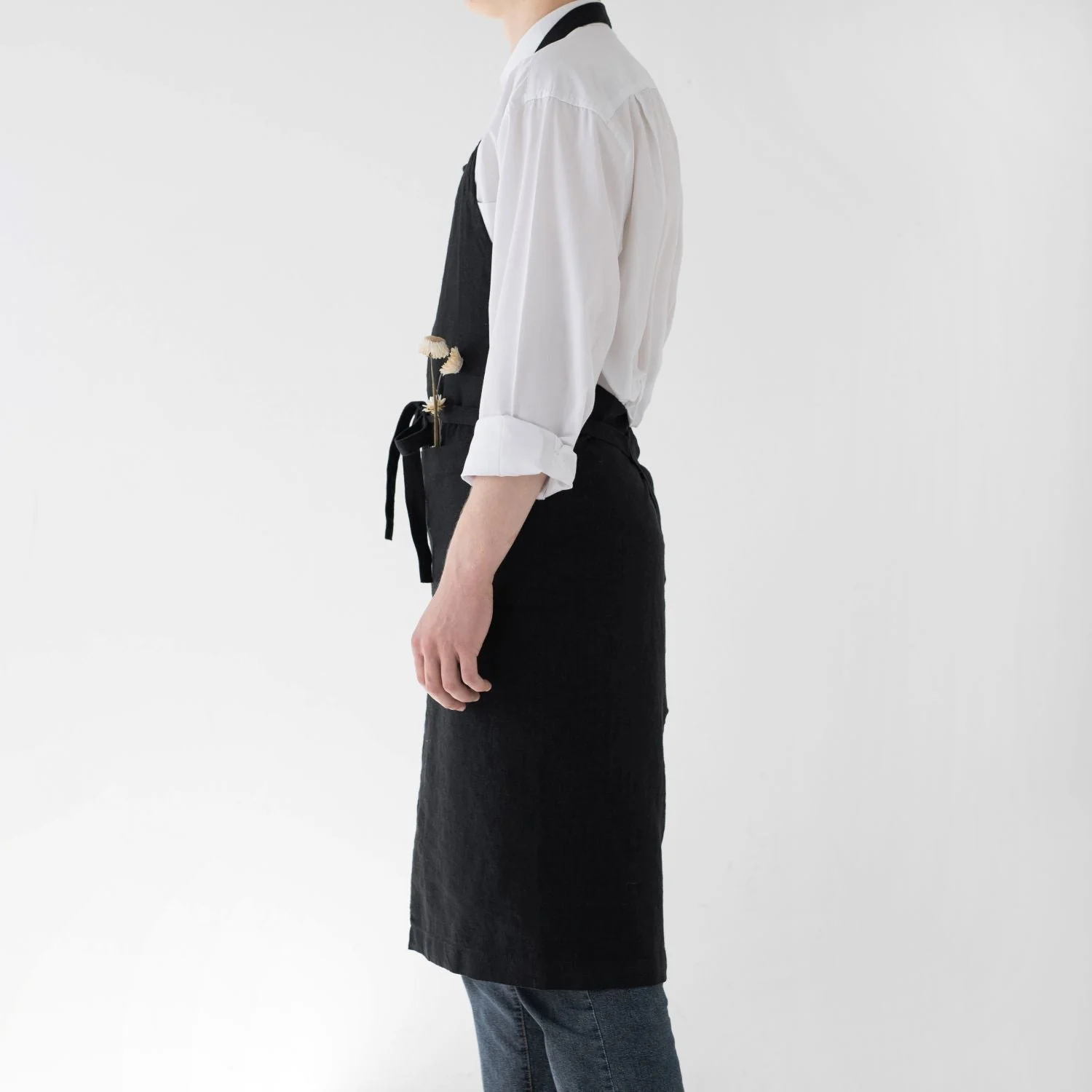 LIMITED EDITION Black Linen Chef Apron - Image 2