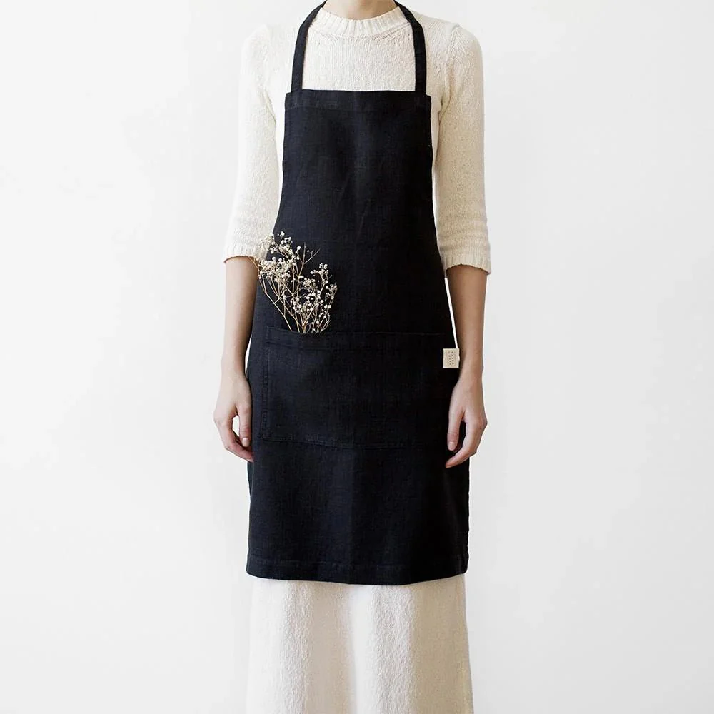 LIMITED EDITION Black Linen Daily Apron