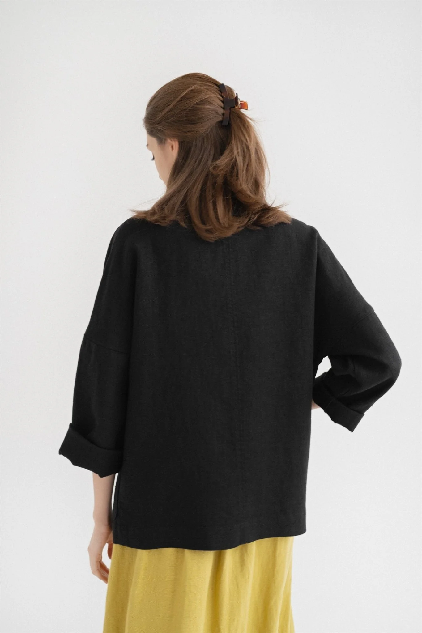 Black Linen Sonata Jacket - Image 3