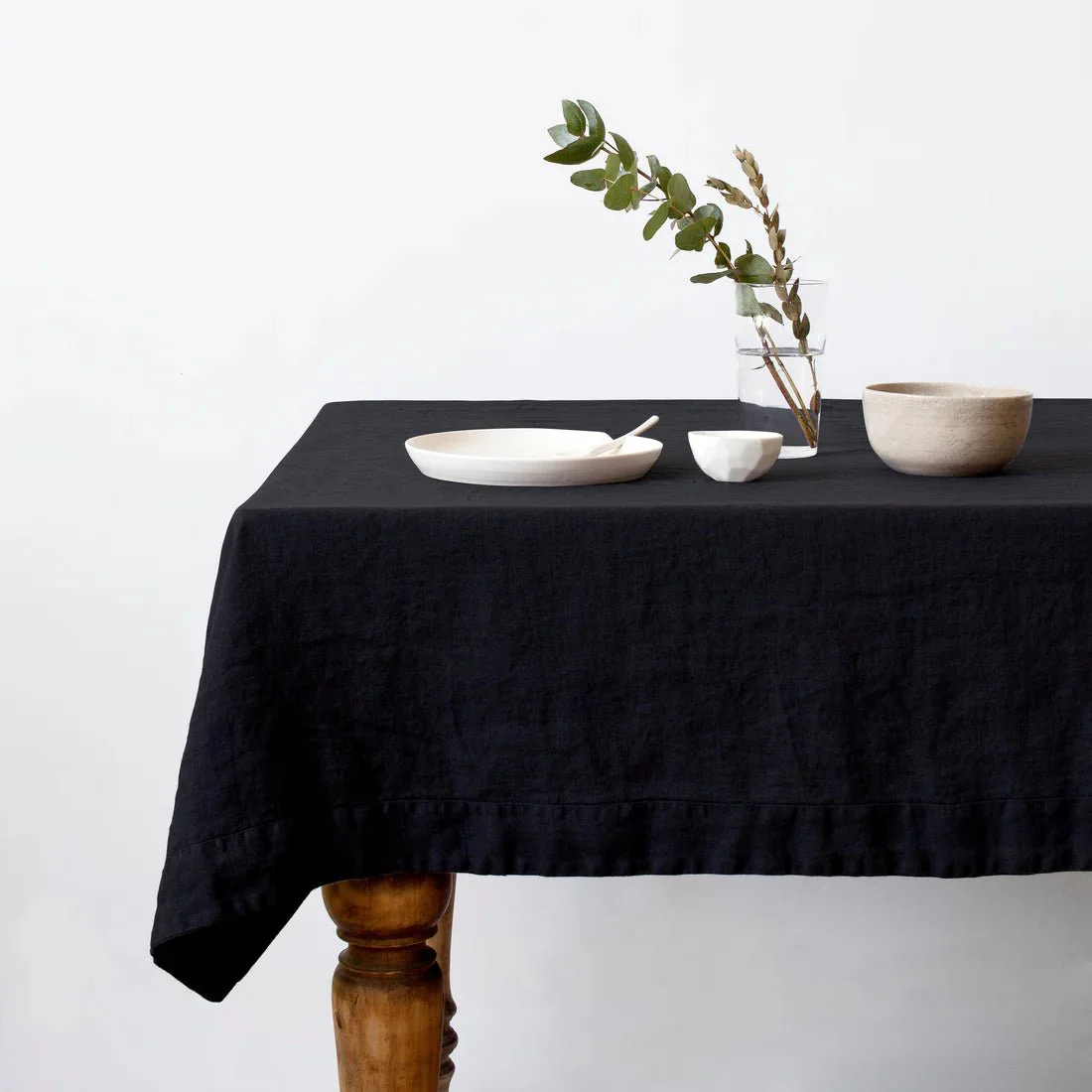 LIMITED EDITION Black Linen Tablecloth