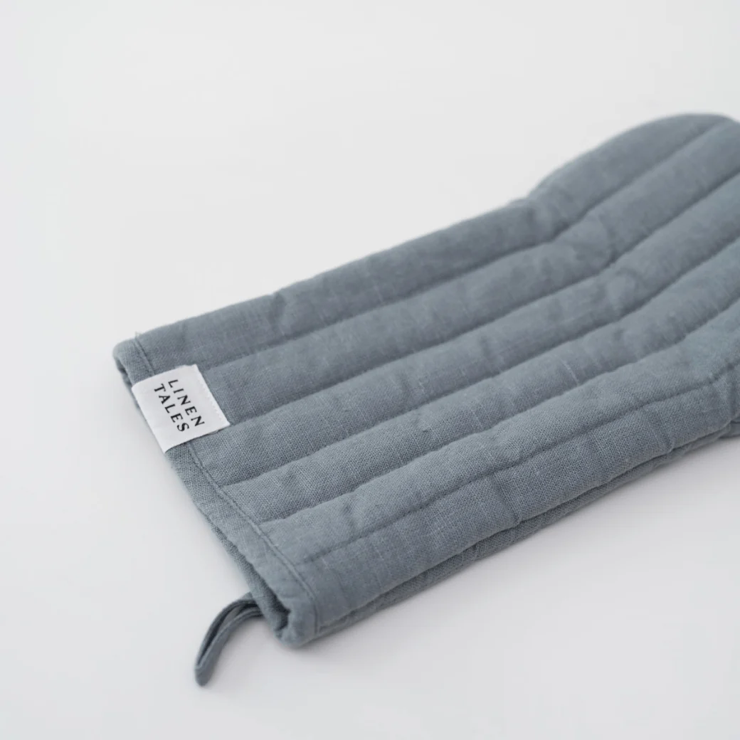 Blue Fog Linen Oven Mitt - Image 2